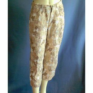 Max Mara Weekend Floral Linen Capris 6